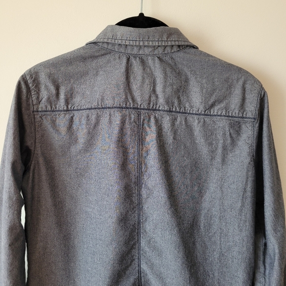 MEC Organic Cottion Button Down Shirt Blue-Grey Chambray Size S - Picture 7 of 12
